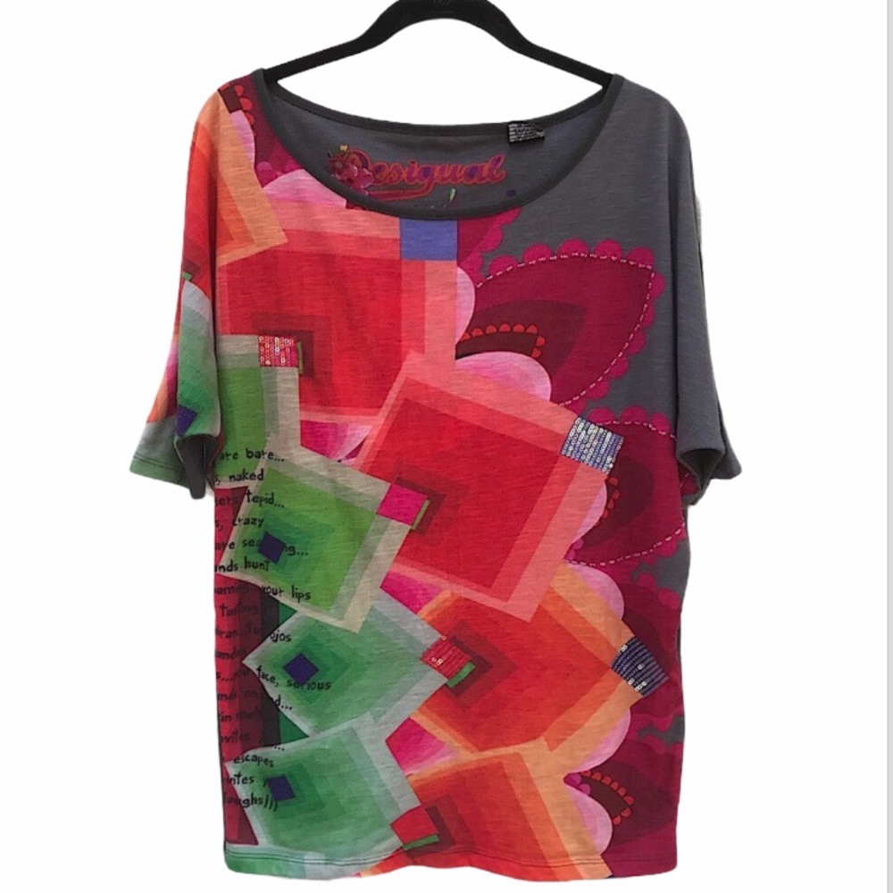 DESIGUAL Dolman Tee Short Sleeve Top